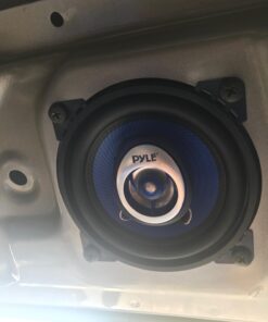 Pyle 4" Car Sound Speaker (Pair) - Upgraded Blue Poly Injection Cone 2-Way 180 Watt Peak w/ Non-fatiguing Butyl Rubber Surround 110 - 20Khz Frequency Response 4 Ohm & 3/4" ASV Voice Coil - PL42BL 33 61H0bJ9vgGL