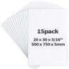 CreGear Foam Board 20 x 30 x 3/16", 15 Pack White Poster Board Lightweight Signboard Foamboard for Crafts, Framing, Art, Display, Presentation 20x30 Inches