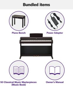 Yamaha YDP164 Arius Series Piano with Bench, Dark Rosewood 18 61H1t2IWi8S