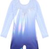 BAOHULU Leotard for Girls Gymnastics Toddler Sparkle Stripes Tank Biketards One Piece 5-6 Years Sleeved Sequin Blue 9 61H1tTqGBpL