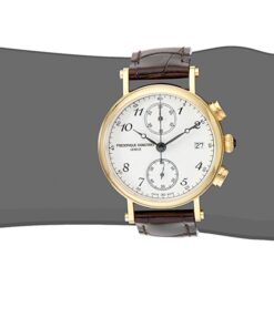 Frederique Constant Women's FC291A2R5 "Classics" Gold-Tone Stainless Steel Watch with Brown Leather Band 5 61H3IezngkL