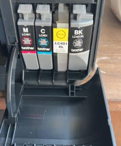 LC401 Ink Cartridges Compatible for Brother LC401 XL BK LC401XL LC 401 LC401BK High Yield to use with Brother MFC-J1010DW MFC-J1012DW MFC-J1170DW (4-Pack, Black Cyan Magenta Yellow) 26 61H3huUR36L