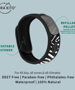 PARA'KITO Mosquito Insect & Bug Protection Wristband - Mosquito Stickers & Bug Spray Alternative - Summer Essentials, Beach Accessories, Hiking & Camping Essentials - Natural Essential Oils (Zebra) Zebra 10 61H5XEBVPfS 2