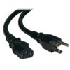 Tripp Lite Heavy Duty Computer Power Cord, 15A, 14AWG (NEMA 5-15P to IEC-320-C13), 3-ft. (P007-003),Black 3-feet 13 61H6tLOQGXL