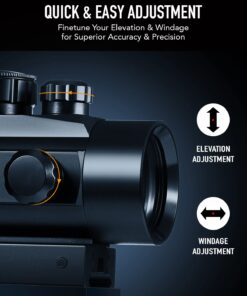 Pinty Tactical 1x40mm Reflex Red Green Dot Sight Riflescope, 4 MOA Rifle Optic Sight, Fits 20mm Picatinny Weaver Rail 29 61H7PkKpdML