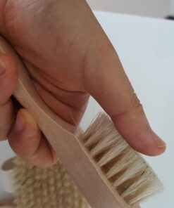 Dry Brushing Body Brush Set with 100% Natural Boar Bristles (Set of 3) | Skin Exfoliating Kit with Long Detachable Back Brush, Contour Body and Face Brushes | Lymphatic Drainage, Cellulite Treatment 32 61HBltCPvLL