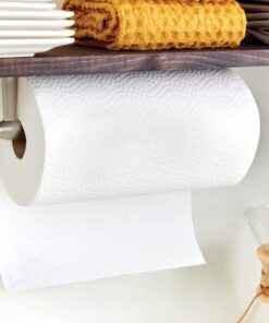 iDesign Orbinni Wall Mounted Metal Paper Towel Holder, Roll Organizer for Kitchen, Bathroom, Craft Room, Satin Silver Set of 1 26 61HBnBmOEzL