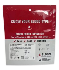 Eldoncard Blood Typing Kit, 3 Tests, Know Your Blood Type, Instant Home Testing Kit, A, O, B, Rhs-D Negative and Positive Blood Types Tested For 21 61HCHhT7JkL