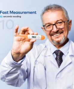 Thermometer for Adults, Digital Oral Thermometer for Fever with 10 Seconds Fast Reading (Orange) Orange-2 8 61HDj8D4EVL