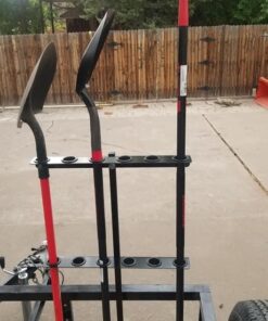 Buyers Products LT35 Vertical Hand Rack for Enclosed Landscaping Truck Trailers & Garage or Shed Walls Holds 6 Tools for Shovels, Rakes, Hoes, Heavy Duty Steel, 1 Pack, Black 27 61HEUeE4nL