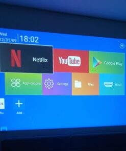 LIMIMART 40"-130" Smart Mini Projector 5G WIFI, Support 4K, Big Screen Experience with Premium 360 Sound, 5.0 Bluetooth Movie Projector Compatible With Android/iOS/Windows/TV Stick/HDMI/USB/Audio 3.5 25 61HEaNB3J1L