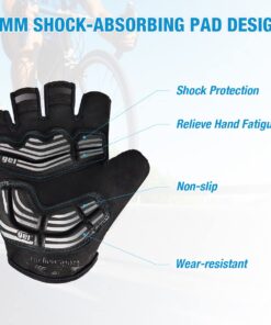 FIRELION Bike Gloves for Men/Women Cycling,Cycling Gloves for Outdoor MTB DH Road Racing,Full Finger Half Finger Padded Bicycle Protective Gloves,Non-Slip Shock-Absorbing Touchscreen Riding Gloves Large Black 7 61HF1RAvA0L