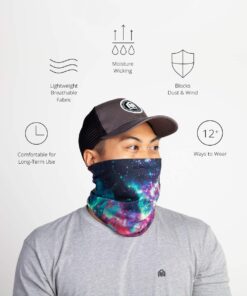 Alternative view of iHeartRaves Cool Neck Gaiter Mask for Men & Women - Full Face Covering Balaclava Space Galaxy
