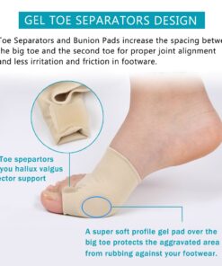 Flyen Bunion Corrector for Women and Men Bunion Pain Relief Protector Sleeves Kit - Relief Pain in Hallux Valgus, Big Toe Spacer Separators Brace Straighteners Splint 1 31 61HFqiPbuKL