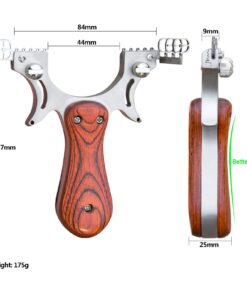 Tongtu Stainless Steel Takedown Slingshot for Adults Outdoor Hunting Practice with Flat Rubber Bands High Velocity Catapult Slingshots Wood 13 61HFxCTGNLL