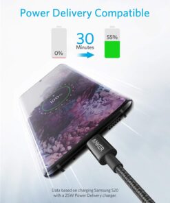 Anker USB C Charger Cable, New Nylon USB C to USB C Cable (6ft, 2Pack), 60W(3A) for iPhone 15/15 Pro/15 Plus/15 Pro Max, iPad Mini 6/ Pro 2021, iPad Air 4, MacBook Pro 2020, Samsung Galaxy S23,Switch 6ft Black 2 24 61HHCHTAzQL