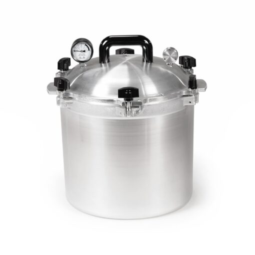 All American 1930: 21.5qt Pressure Cooker/Canner (The 921) - Exclusive Metal-to-Metal Sealing System - Easy to Open & Close - Suitable for Gas, Electric, or Flat Top Stoves - Made in the USA 21.5 qt Silver