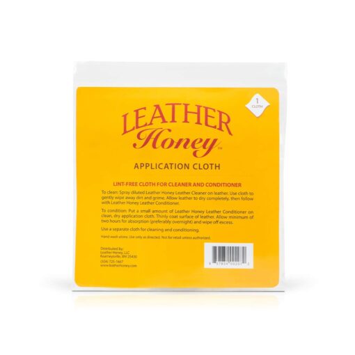 Leather Honey Leather Conditioner Lint-Free Application Cloth: Microfiber Cloth for Use Leather Conditioner and Leather Cleaner, The Most Trusted Leather Care Products Since 1968