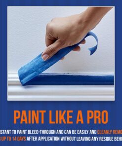 True Blue Premium Blue Professional Painter’s Masking Tape – Indoor and Outdoor Use – Commercial Grade - Available in 2 Widths – Works on a Variety of Surfaces (1.5 Inch, 36-Pack) 1.5 Inch, 36-Pack 16 61HIfOoWbML