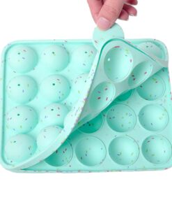 Junxave BPA Free Cake Pop Mold Set, Lollipop Silicone Molds, Cake Pop Trays with Stand Holder 100 Sticks Treat Bags 20 61HKe1kTD1L
