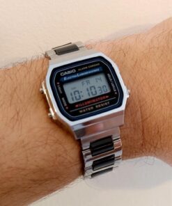 Casio Collection Unisex Adults Watch A168WA SILVER 35 61HNZgIlrgL