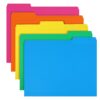 File Folder, RAZCC 150 Pack 1/3 Cut Tab Colored File Folders, File Folder Letter Size for Office Classroom Use, Assorted 5 Colors Folders with Tabs 30 61HNeLXPaJL