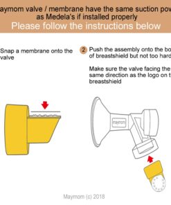 Replacement Valve and Membrane Compatible with Medela Breastpumps (Swing, Lactina, Pump in Style), 4X Valves/6x Membranes, Part #87089; Repaces Medela Valve and Medela Membrane 14 61HOuJzEuL