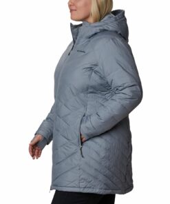 Columbia Women's Heavenly Long Hooded Jacket Tradewinds Grey 3X 17 61HPntcYjdS