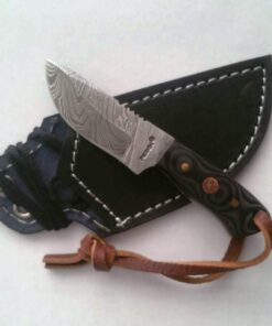 Perkin Damascus Steel Knife Small Bushcraft Knife 12 61HR63M9TwL
