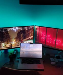 PANGTON VILLA Led Strip Lights 6.56ft for 40-60in TV, USB LED TV Backlight Kit with Remote - 16 Color 5050 LEDs Bias Lighting for HDTV 6.56 ft 41 61HRCiNDeLL