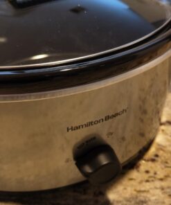 Hamilton Beach 6-Quart Slow Cooker with 3 Cooking Settings, Dishwasher-Safe Stoneware Crock & Glass Lid, Silver (33665G) 31 61HRDFsTDJL