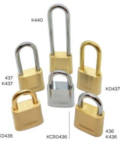 CCL Security Products Brass Sesamee K436 4 Dial Bottom Resettable Padlock with 1-Inch Hardened Steel Shackle and 10000 Potential Combinations, 1 Inch Shackle Clearance Brass, Boxed 6 61HSEmo6HIL