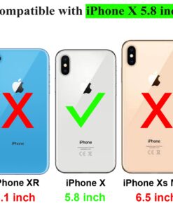 SAMONPOW iPhone X Case, iPhone 10 Case,Hybrid iPhone X Wallet Case Card Holder Shell Heavy Duty Protection Shockproof Anti Scratch Soft Rubber Bumper Cover Case for iPhone X 5.8 inch Rose Gold 25 61HSXRRwL2L