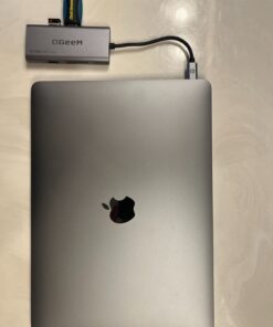 USB C Hub, QGeeM USB C to HDMI Adapter 4k, 7 in 1 USB C Dongle with 100W Power Delivery,3 USB 3.0 Ports, SD/TF Card Reader, Compatible for MacBook Ipad HP Dell XPS and More Type C Device Grey 37 61HU H7xQQL