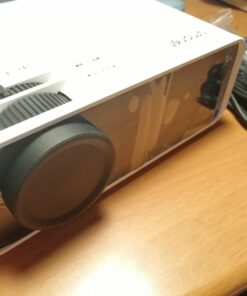 Movie Projector, SMONET 1080P HD Projector 7500L Home Projector Video TV Projector Mini Portable LED Projector Outdoor Indoor Wall Compatibale with TV Stick Laptops PC PS5 HDMI USB A-White 43 61HURNg1l9L