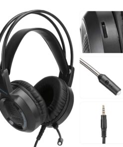 Socobeta Automatically Ergonomic Headset Long‑Term use 3.5mm Microphone Noise Canceling Flexible for PC Tablet Mobile Phone in Office 17 61HV05SnmnL