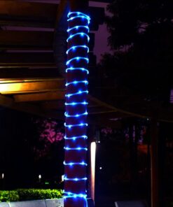 RUICHEN Solar Rope Lights Outdoor String Lights, 16.5 Ft 50 LED Tube Light Waterproof Copper Wire Fairy Lights for Garden Fence Yard Christmas Wedding Party (Blue) Blue 15 61HVhEV7saL
