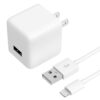 TALK WORKS USB Cable Compatible w/ iPhone 14/14 Plus/14 Pro/14 Pro Max, 13/Mini/Pro/Pro Max, 12/Mini/Pro/ProMax, Phone, AirPods, iPad - 5' Lightning Cable Wall Charger Adapter - MFI Certified (White) Cable + Charger White 31 61HWPH2RNKL