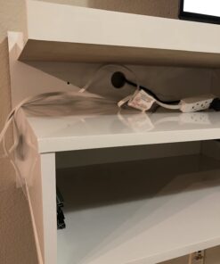 Sleek Socket - The Original & Patented Mounted TV Ultra-Thin Outlet Concealer with Cord Concealer Kit, 2 Outlet, 4-Foot Cord, Universal Size (No More Drilling Holes in Wall to Hide Mounted TV Cord) TV mount - single 32 61HYWX0GiPL