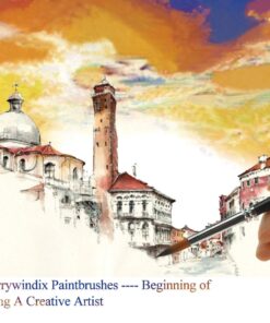 9pcs Round Pointed Tip Pony Hair Artists Filbert Paintbrushes, Marrywindix Watercolor Paint Brush Set Acrylic Oil Painting Brush Black 25 61HaI1qcT8L