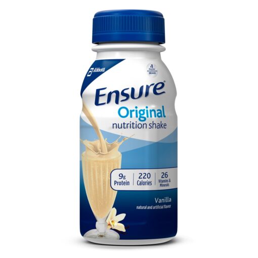 Ensure Regular Nutrition Shake, Vanilla, 8-Ounce, 16 Count Frustration-Free Packaging