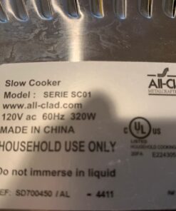 All-Clad Electrics Stainless Steel and Ceramic Slow Cooker with Insert and Lid 6.5 Quart Nonstick 320 Watts Oval Shaped, Programmable, Dishwasher Safe Black Ceramic Insert 6.5-Quart 25 61Hc9NBo6L
