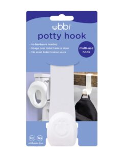 Ubbi Multi-Use Potty and Utility Hook, No Hardware Or Installation Needed, Durable and Sturdy to Hang Over Toilet Tank Or Door, Polypropylene, White Multi-Use Hook 22 61HdnXd31SL