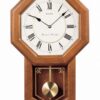 Seiko Light Oak Traditional Schoolhouse Wall Clock with Chime & Pendulum 9 61He MwZWRL 2