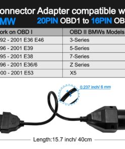 Alternative view of Goliton OBD OBD2 16 Pin Connector Diagnostic Adapter Cable Compatible for BMW 20 Pin for BMW 20P