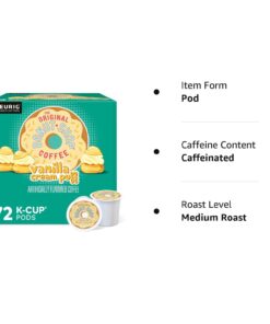 The Original Donut Shop Vanilla Cream Puff Keurig Single-Serve K-Cup Pods, Medium Roast Coffee, 72 Count (6 Packs of 12) 12 Count (Pack of 6) 27 61HepSLo L