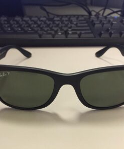 Ray-Ban Rb4195 Wayfarer Liteforce Square Sunglasses Matte Black/Polarized Green 52 Millimeters 22 61Hf0P00OeL