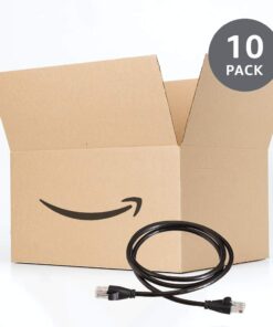 Amazon Basics RJ45 Cat 6 Ethernet Patch Cable, 1Gpbs Transfer Speed, Gold-Plated Connectors, 3 Foot - 10-Pack 13 61HfHDEx15L