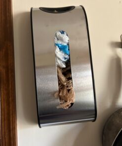 simplehuman Wall Mount Grocery Bag Dispenser, Brushed Stainless Steel 35 61HfcYvLe1L