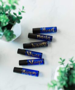 Vivaplex, 6, Cobalt Blue, 10 ml Glass Roll-on Bottles with Stainless Steel Roller Balls - .5 ml Dropper Included 56 61Hh Jf51aL